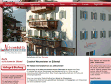 Tablet Screenshot of gasthof-neumeister.com